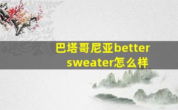 巴塔哥尼亚better sweater怎么样